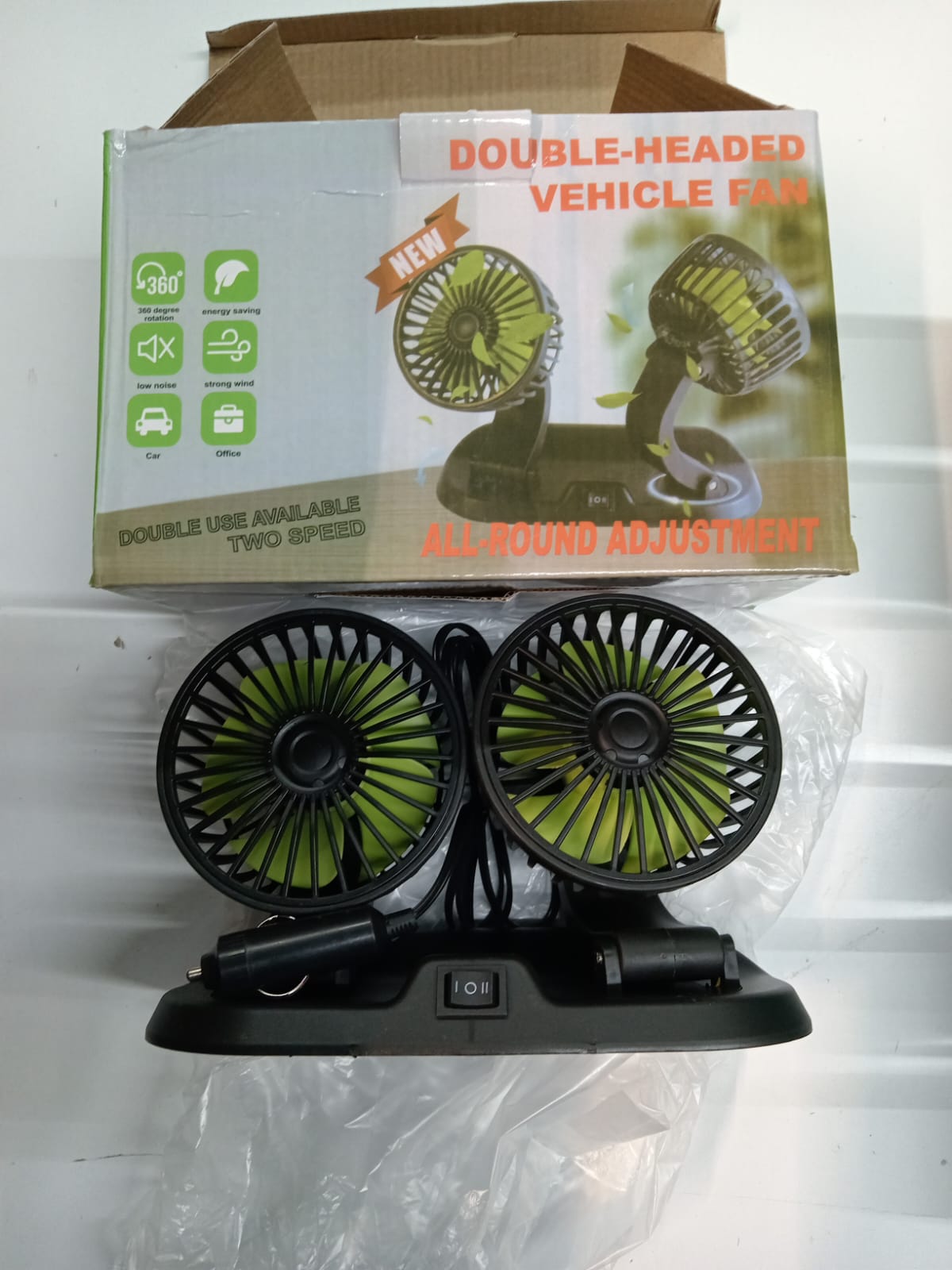 Ventilador Doble para Auto - Enfriamiento Potente y Silencioso